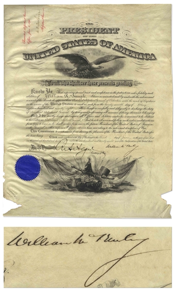 William McKinley Military Appointment Signed as President During the Spanish-American War